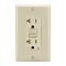 Leviton Decora タンパーレジスタントAFCIコンセント 20A 125V ライトアーモンド (AFTR2-T) / TR AFCI RECPT 20A125V LA
