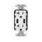 Leviton Decora USBコンセント 20AMP ホワイト (T5832-W) / USB OUTLET 20AMP WHT