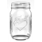 Ball Collection Elite コレクションジャー レギュラーマウス 16オンス 4個入 4パック (1440069058) / CANNING JAR HEART 4PK