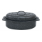 Columbian Home Graniteware 蓋付き楕円形ロースター 2個セット ( 6106-2) / ROASTER+COVER OVAL 4-7#