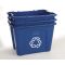 Rubbermaid Commercial 樹脂製リサイクルゴミ用トートコンテナ 6個セット ( 571473BLUE) / RECYCLING TOTE BLUE