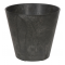 Novelty Artstone フラワーポット ラウンド ブラック (34088) / FLOWER POT CALI 8" BLK