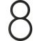 Hillman Distinctions ネジ設置式金属製ナンバー 5インチ ブラック「8」 (844718) 3個セット / 5" BLK DSNCT #8 SCRW 1PC