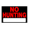 Hillman 英字サイン「NO HUNTING」6枚セット (839940) / NO HUNTING SIGN 8X12"