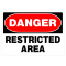 Hillman 英字サイン 「Danger Restricted Area」(842058) 6枚セット / SIGN DNGR RSTRCTD 10X14"