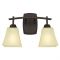 Westinghouse Midori 壁取付式2ライトスコーン オイルラブドブロンズ (63074) / WALL SCONCE 2LT ORB 60W