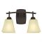 Westinghouse Midori 壁取付式2ライトスコーン オイルラブドブロンズ (63074) / WALL SCONCE 2LT ORB 60W