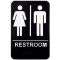 Hillman 英字プレート トイレ 6枚セット (844149) / RESTROOM PLAQUE UNI 6X9"