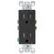 Leviton Decora 2連式コンセント ブラック (T5325-00E)
