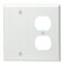 Leviton ウォールプレート ホワイト 2ギャング (88008-000)