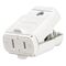 Leviton 非接地&ストレートブレードコネクター ホワイト (C22-00102-0WP)