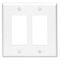 Leviton Decora & GFCI ウォールプレート 2ギャング ホワイト (80609-00W)