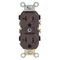 Leviton 2連式コンセント ブラウン (0CR20-00S)