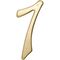 Hillman ネジ設置式真鍮製ナンバー 4インチ ゴールド「7」3個セット (847049)