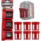 StealthMounts Milwaukee M18 バッテリーマウントホルダー 6個入 (BM-MW18-RED-6)