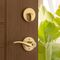 Kwikset Sedona レバー&シングルシリンダーデッドボルト サテンブラス (99910-074)
