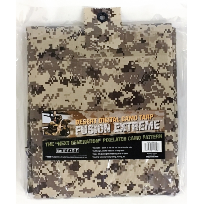 Fusion Extreme 防水シート デジタルカモフラージュ柄 Ds1216 Tarp Digital Desert12x16