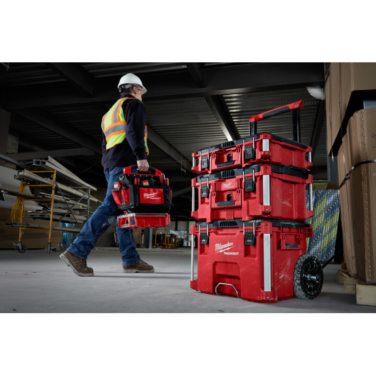 Milwaukee PACKOUT 耐衝撃性ツールボックス ラージ (48-22-8425) / PACKOUT LRG TOOLBX 100LB