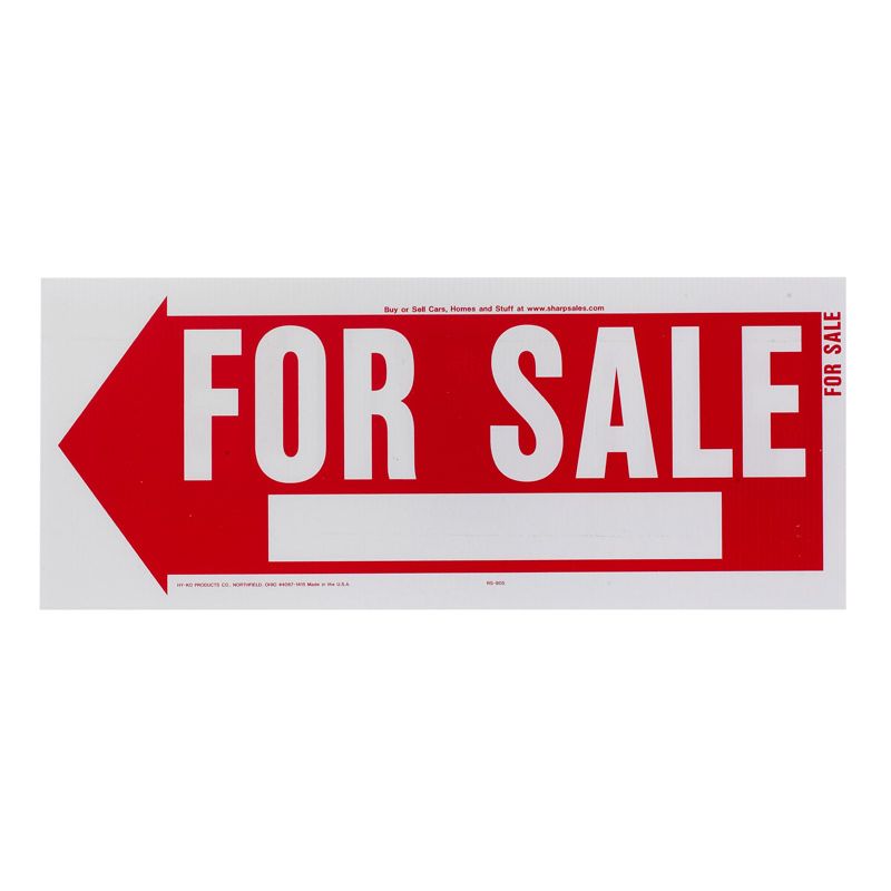HY-KO プラスティック製サインプレート「For Sale」5枚入 (RS-805) / SIGN FOR SALE