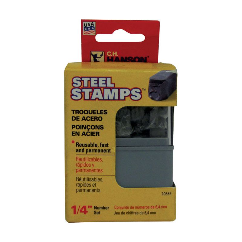 C H Hanson スチール製型抜き数字キット 1 4インチ Stamp Set 9pc Hanson1 4in C H Hanson スチール製型抜き数字キット 1 4インチ Stamp Set 9pc Hanson1 4in