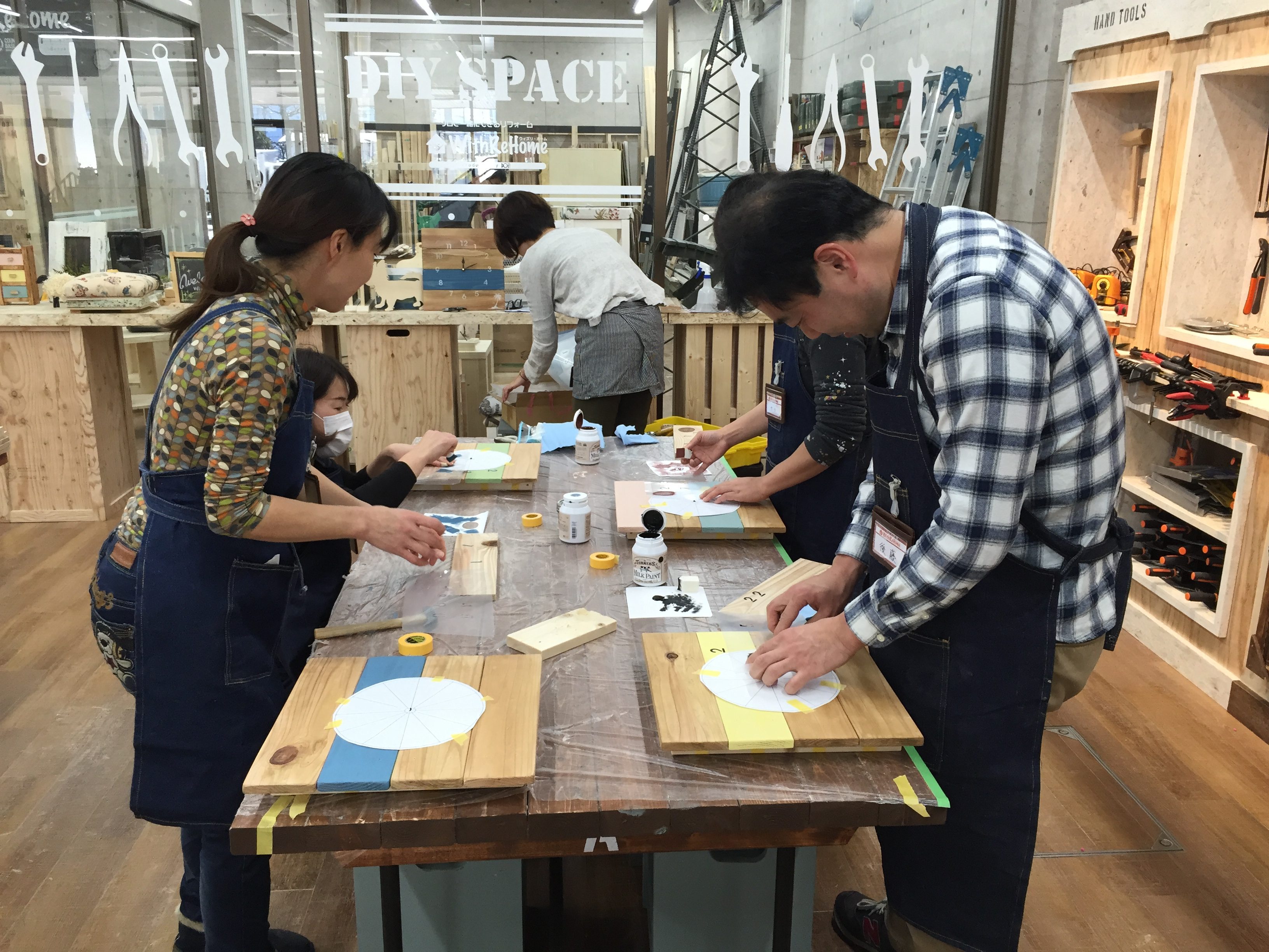 ウッドパネル時計制作、■山田芳照　：DIY技術監修、DIY講師、ホームセンター達人