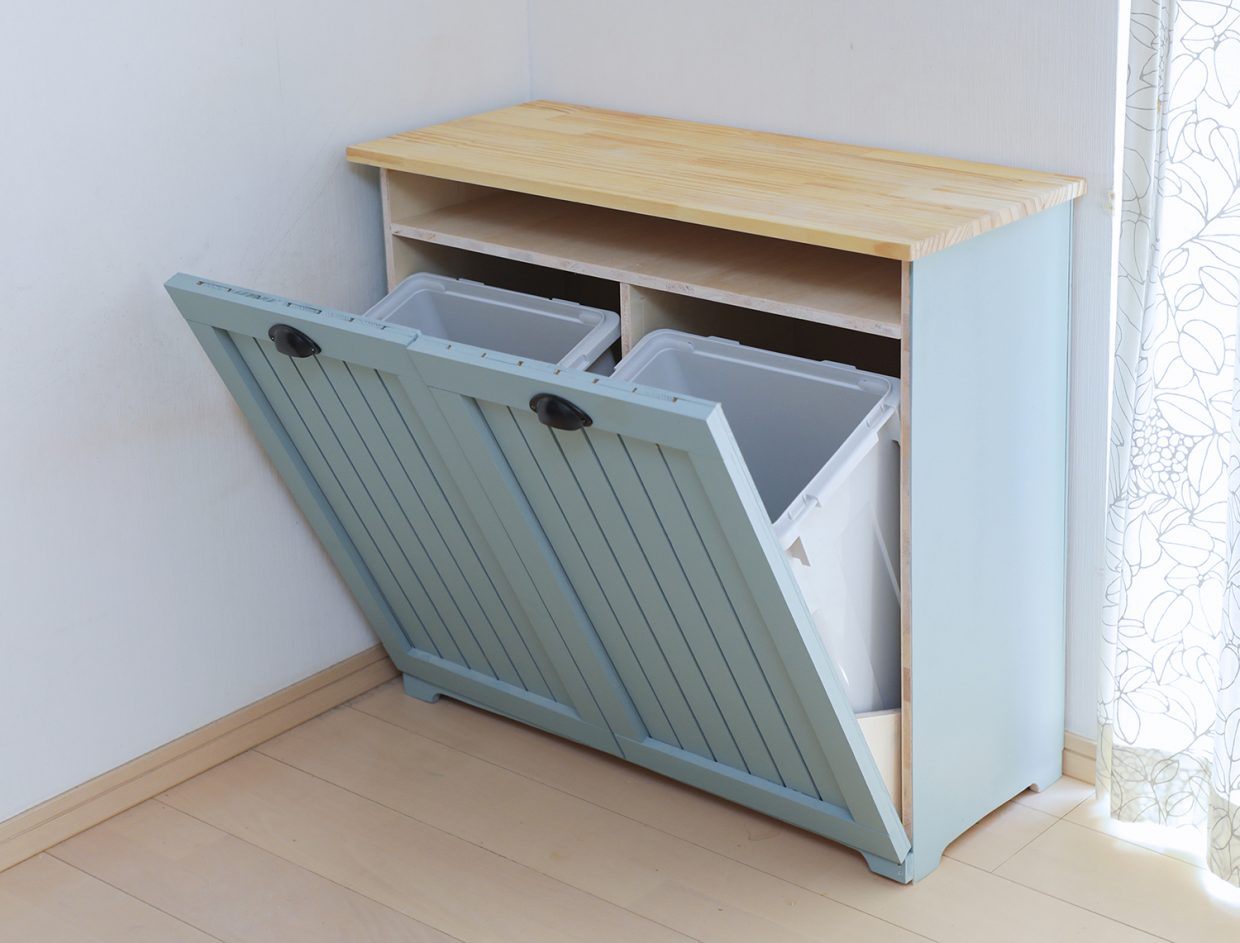 分別ごみ箱、山田芳照　：分別ごみ箱デザイン、DIY技術監修、DIY講師