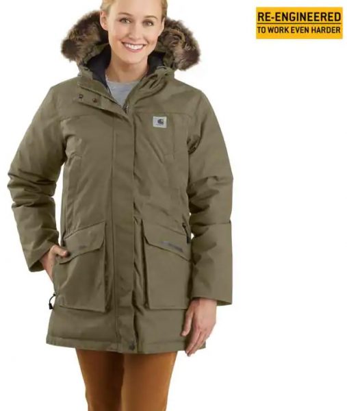 Carhartt® Yukon Extremes® 断熱性パーカ/レディース/バーントオリーブ