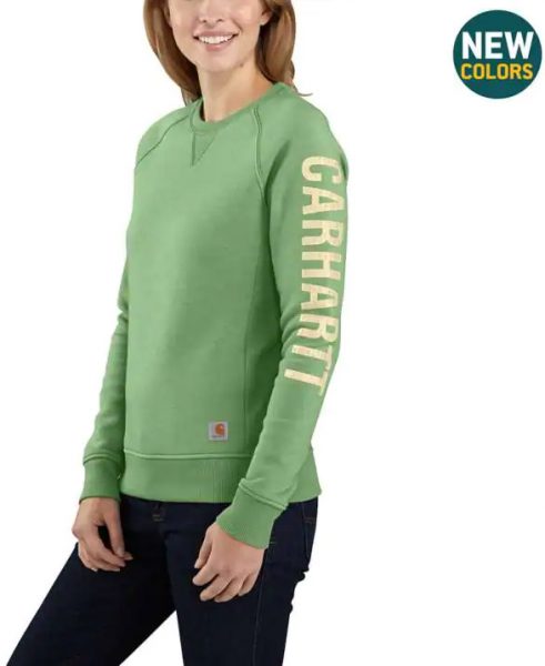 Carhartt リラックスフィット中厚クルーネックCarhartt グラフィック付スエット/レディース