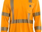 Carhartt Force 鮮明色クラス3長袖Tシャツ/ブライトオレンジ Style # 100496