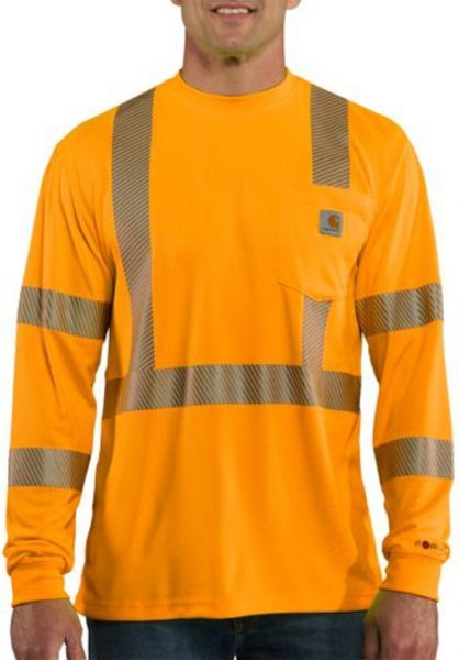 Carhartt Force 鮮明色クラス3長袖Tシャツ/ブライトオレンジ Style # 100496