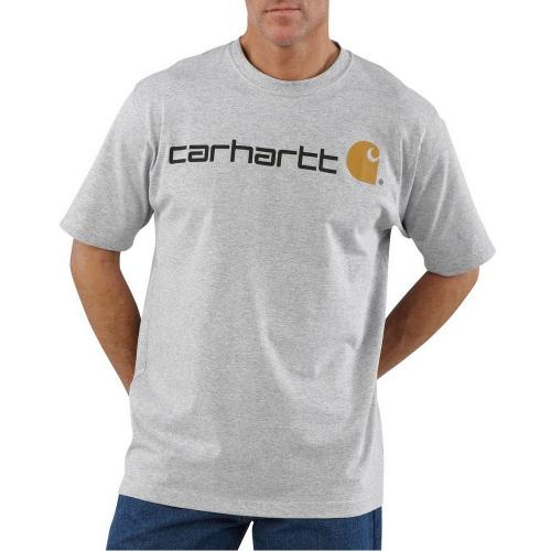 Carhartt 半袖ロゴTシャツ/ヘザーグレー Style # K195