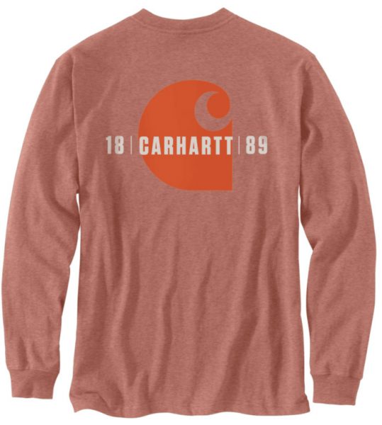 Carhartt ルーズフィットトレードマークグラフィック付厚地長袖ポケットTシャツ/ Style # 105055
