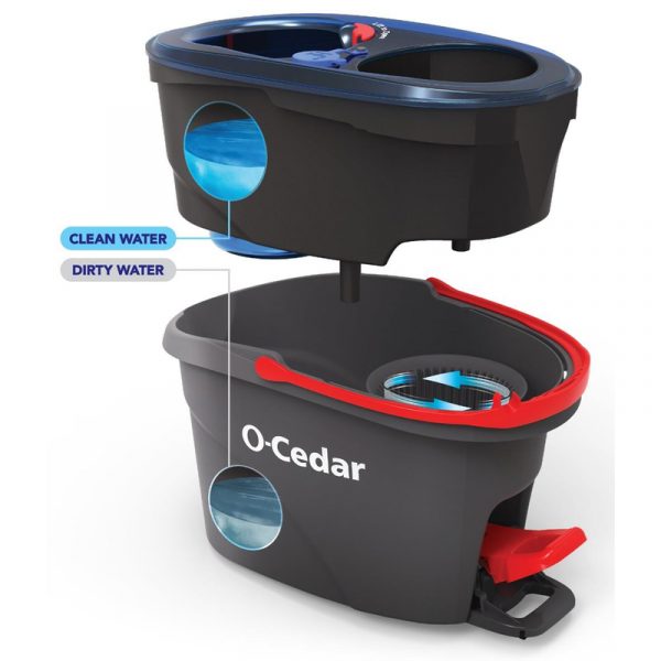 O-Cedar Rinse N Clean バケツ付スピンモップ (168534)