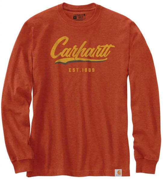 Carhartt ルーズフィットハンドペイントグラフィック付厚地長袖Tシャツ/ Style # 104890