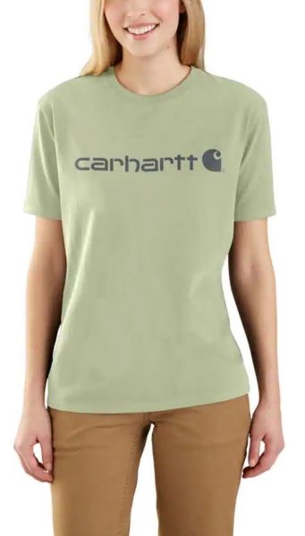 Carhartt WK195ワークウエア ロゴ付き半袖Tシャツ/レディース