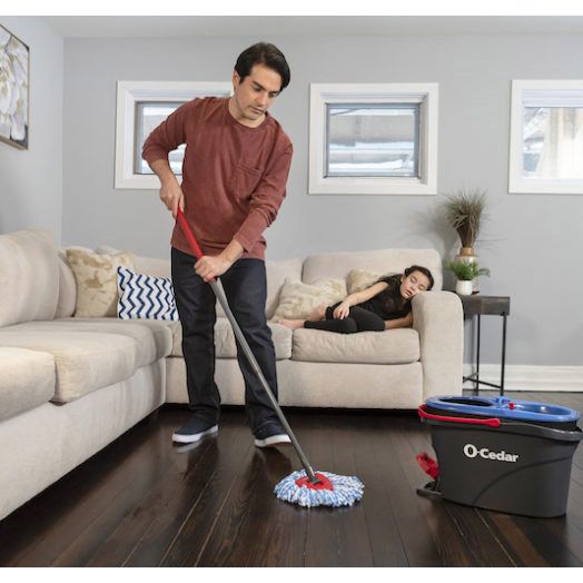 O-Cedar Rinse N Clean バケツ付スピンモップ (168534)