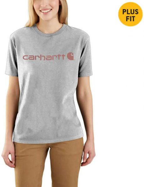 Carhartt WK195ワークウエア ロゴ付き半袖Tシャツ/レディース