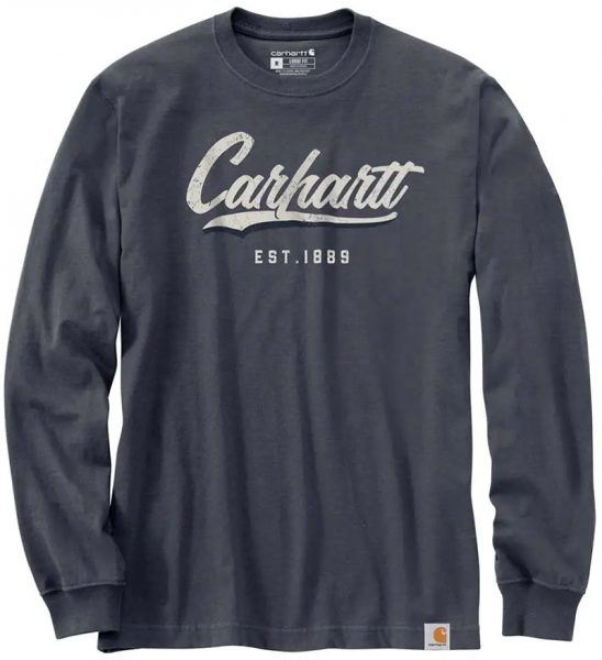 Carhartt ルーズフィットハンドペイントグラフィック付厚地長袖Tシャツ/ Style # 104890