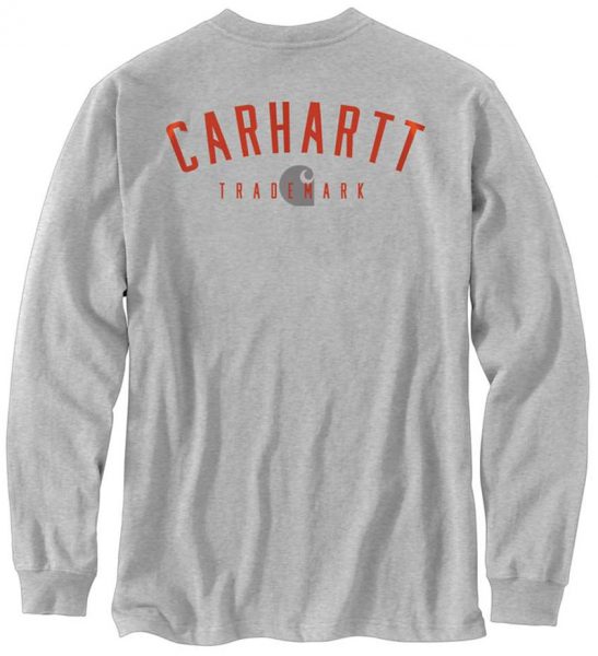 Carhartt ルーズフィットトレードマークグラフィック付厚地長袖ポケットTシャツ/ Style # 105055