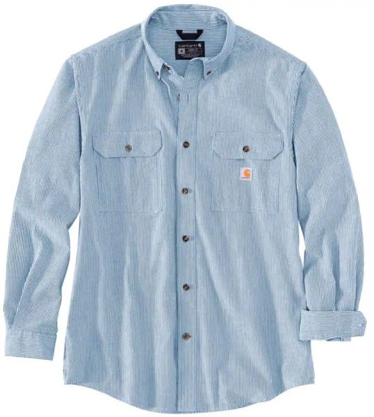 Carhartt ルーズフィット中厚シャンブレー長袖シャツ