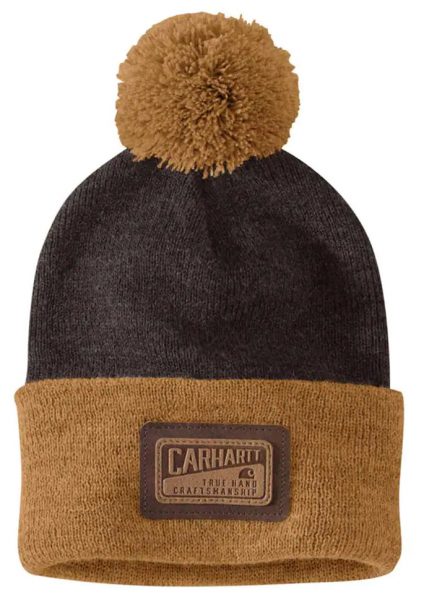 Carhartt ニット製ポンポン付カフドクラフツマンシップビーニー/ダークブラウン/フリーサイズ Style # 104876