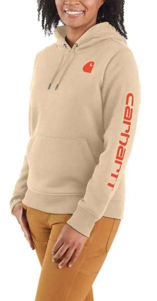 Carhartt クラークスバーグ袖グラフィック付プルオーバースエットパーカー レディース/ Style # 102791