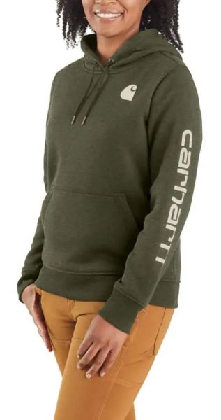 Carhartt クラークスバーグ袖グラフィック付プルオーバースエットパーカー レディース/ Style # 102791