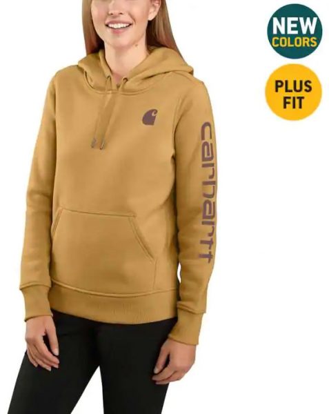 Carhartt クラークスバーグ袖グラフィック付プルオーバースエットパーカー レディース/イエローストーンヘザー/ Style # 102791