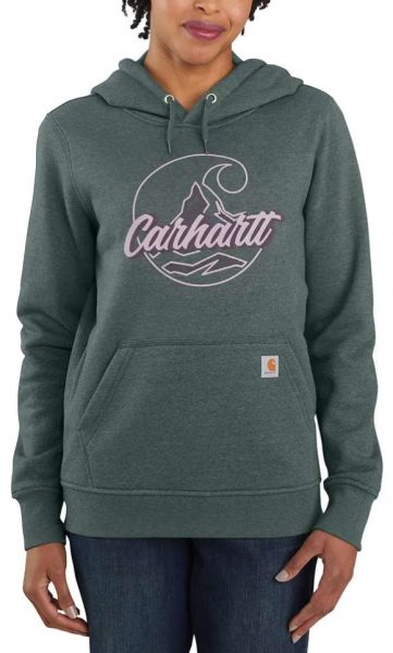 Carhartt リラックスフィット中厚Cロゴグラフィック付スエットシャツ/レディース/エルムヘザー Style # 105275