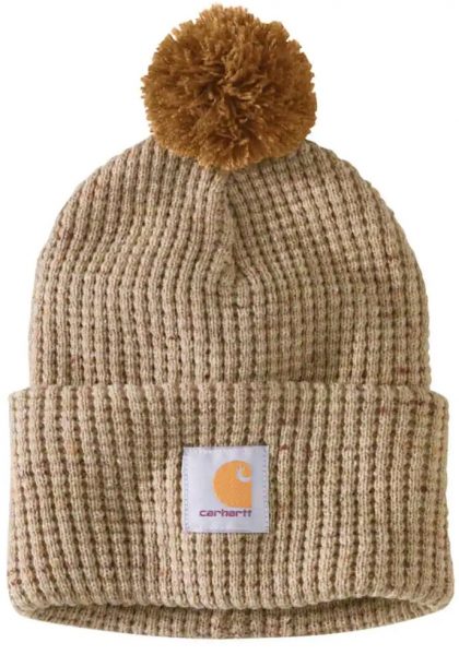 Carhartt ニット製ポンポン付ビーニー/スティール/サンセットネップ/レディース/フリーサイズ Style # 104935