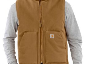 Carhartt ダックベスト/アークティックキルト裏地付/カーハートブラウン