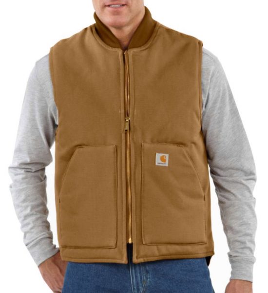 Carhartt ダックベスト/アークティックキルト裏地付/カーハートブラウン
