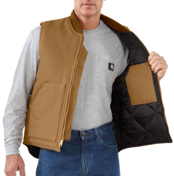 Carhartt ダックベスト/アークティックキルト裏地付/カーハートブラウン