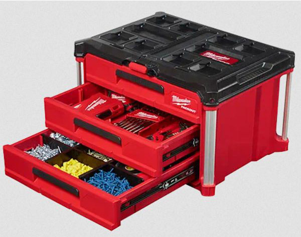 Milwaukee PACKOUT 3段引き出し式ツールボックス